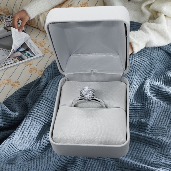 Jewelry - Sterling Silver CZ Ring. Stamped "CZ 925"